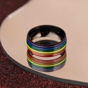 🌈 Rainbow Stripe Ring 🌈